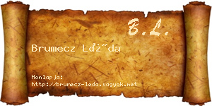 Brumecz Léda névjegykártya
